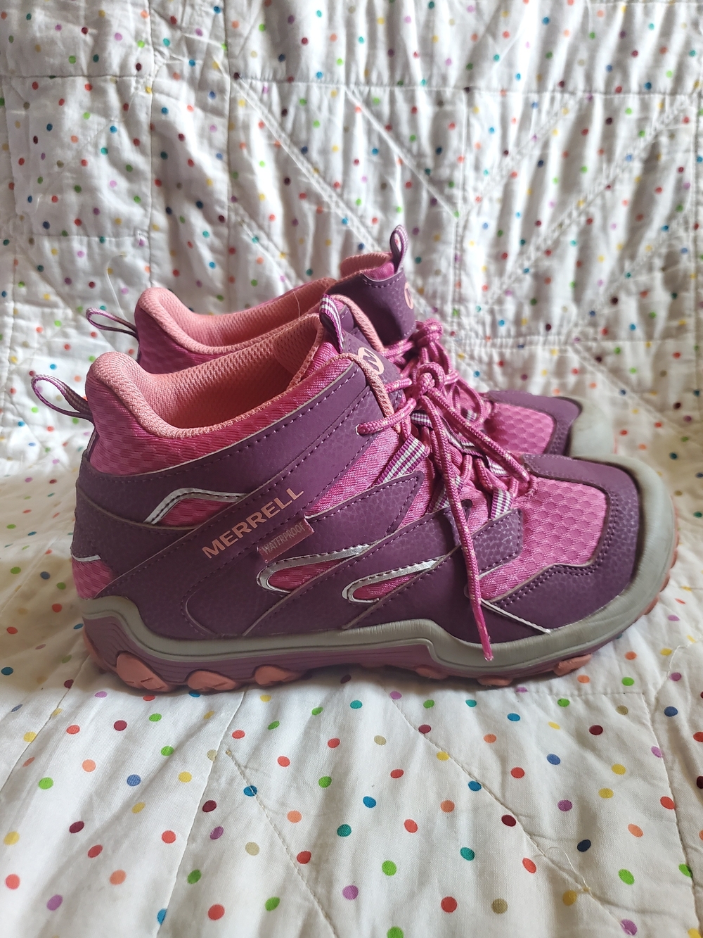 Merrell Kids Purple and Pink Trail Hiking Sneakers
